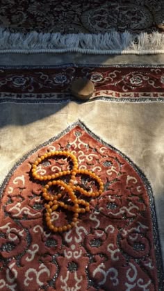 Prayer mat with tasbeeh